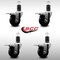 Service Caster 3.5'' SS Phenolic Swivel 1-5/8'' Expanding Stem Caster Set Total Lock Brake, 4PK SCC-SSEXTTL20S3514-PHS-158-4 - alternate 2
